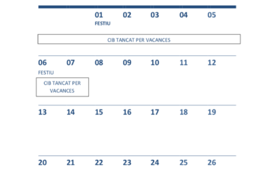 CALENDARI PROVISIONAL D’ACTIVITATS PEL 2020