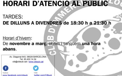 INFORMACIÓ CIB – HORARI